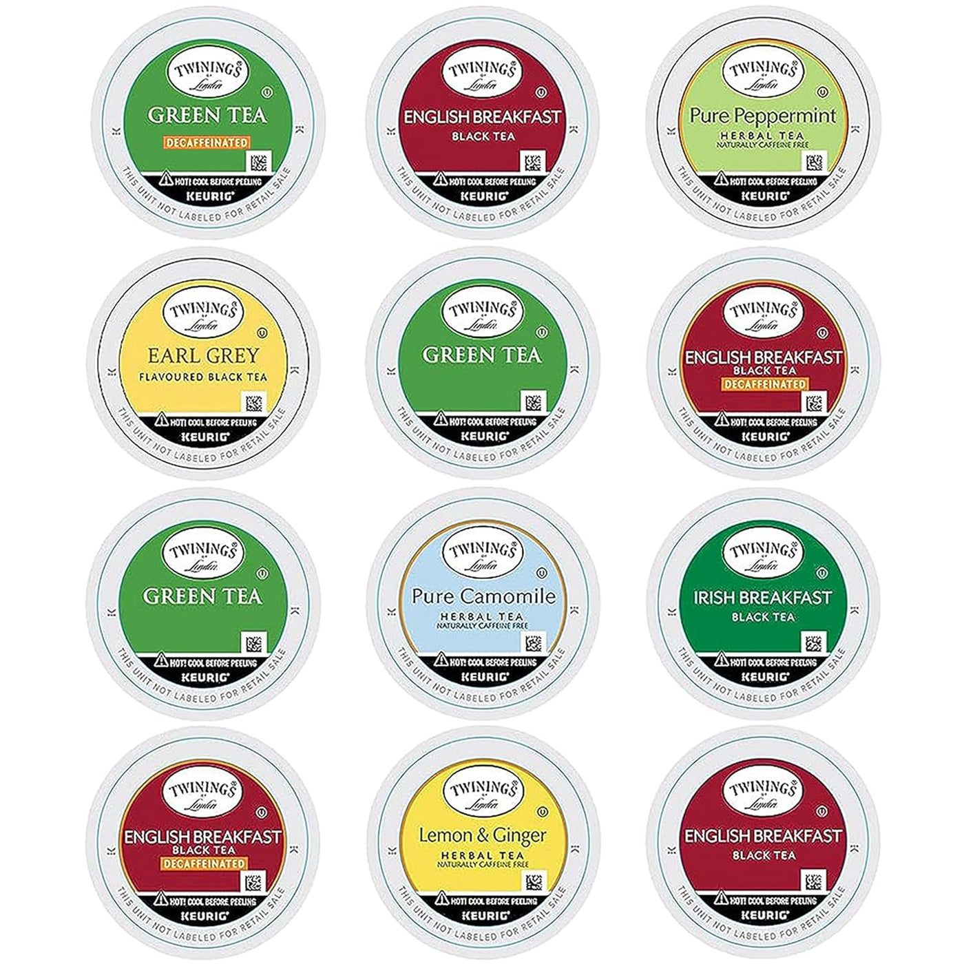 Twinings K Cups Tea Sampler Box (12 Count) 9 Flavors Variety Sampler Pack for English Black Green Herbal Decaffeinated Tea and more Gift for Tea Lovers Women Men Friends Family
