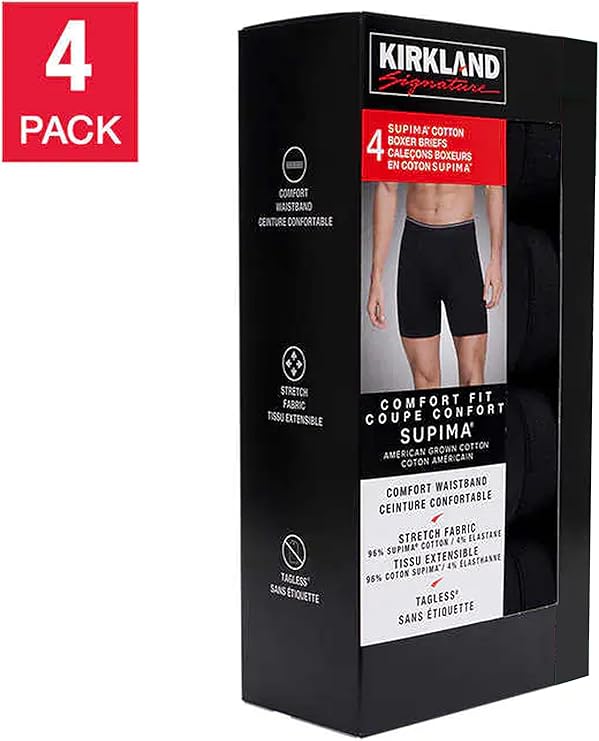 BLUE RIBBON Kirkland Signature Supima Cotton Men's Boxer Briefs