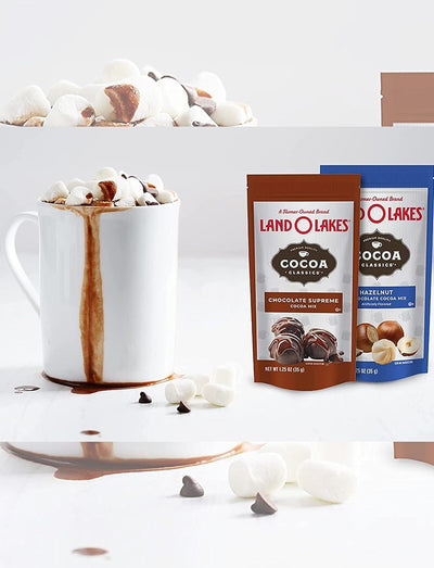 Land O'Lakes Hot Cocoa Mix (30 Count) 7 Flavors Gifts for Family Friends Her Him Hot Cocoa Gift Box