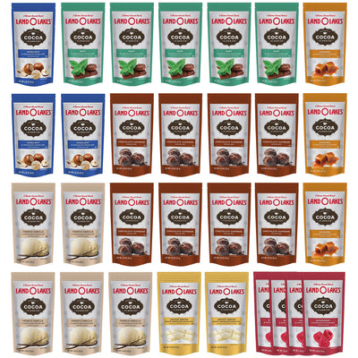 Land O'Lakes Hot Cocoa Mix (30 Count) 7 Flavors Gifts for Family Friends Her Him Hot Cocoa Gift Box