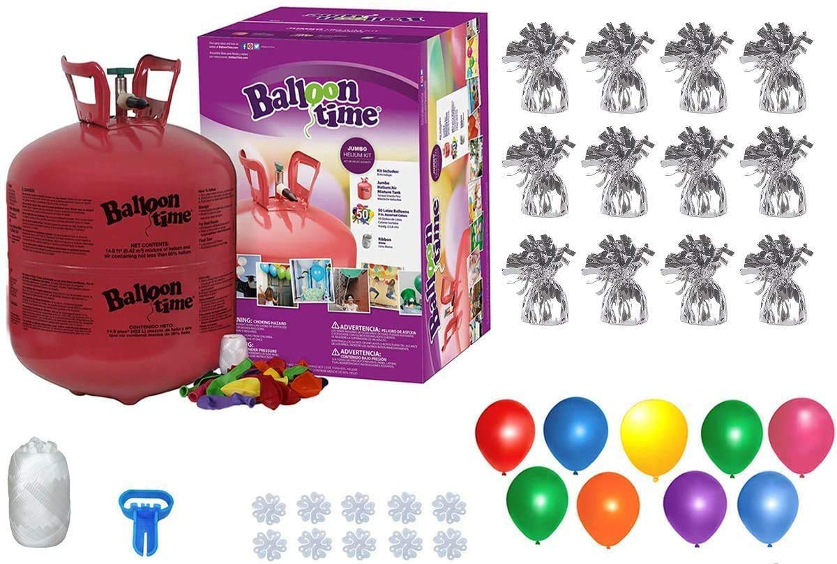 Balloon Time Helium Tank With 50 Flying Balloons